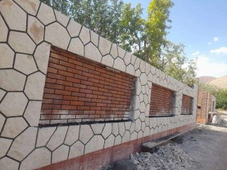 سنگ مالون سفید نمای دیوار